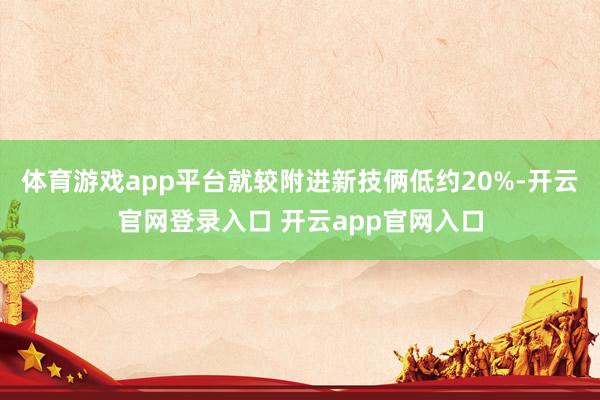 体育游戏app平台就较附进新技俩低约20%-开云官网登录入口 开云app官网入口