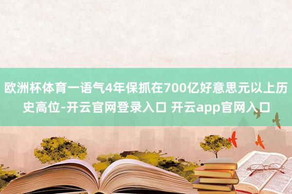 欧洲杯体育一语气4年保抓在700亿好意思元以上历史高位-开云官网登录入口 开云app官网入口