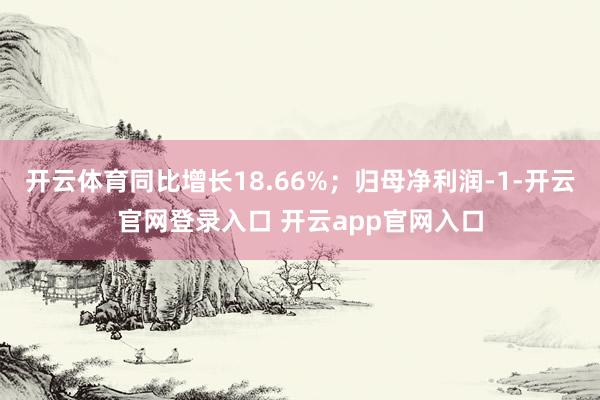 开云体育同比增长18.66%；归母净利润-1-开云官网登录入口 开云app官网入口