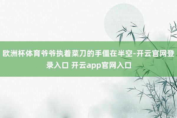 欧洲杯体育爷爷执着菜刀的手僵在半空-开云官网登录入口 开云app官网入口
